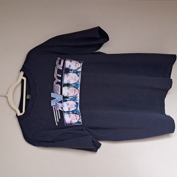 Vintage N’Sync Celebrity Tour 2002 Tour Tshirt Made In USA Size L Band Tshirt - Picture 1 of 11